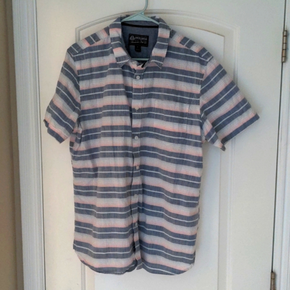 Gray Stripped American Rag Button Up - Picture 1 of 4